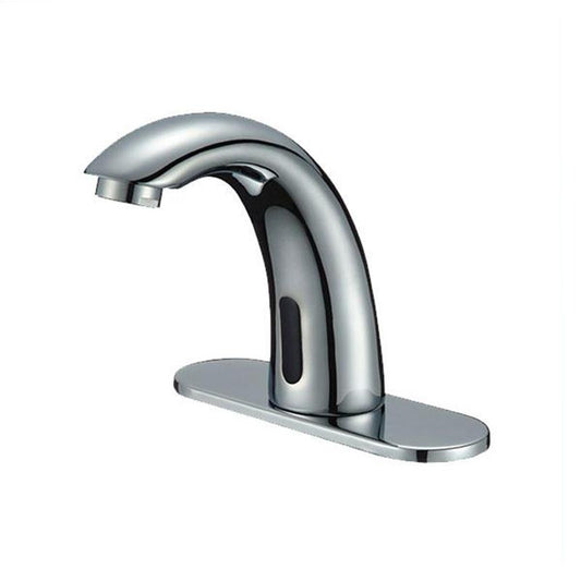 Brushed Nikel Touchless Commercial Faucet with Smart Temperature