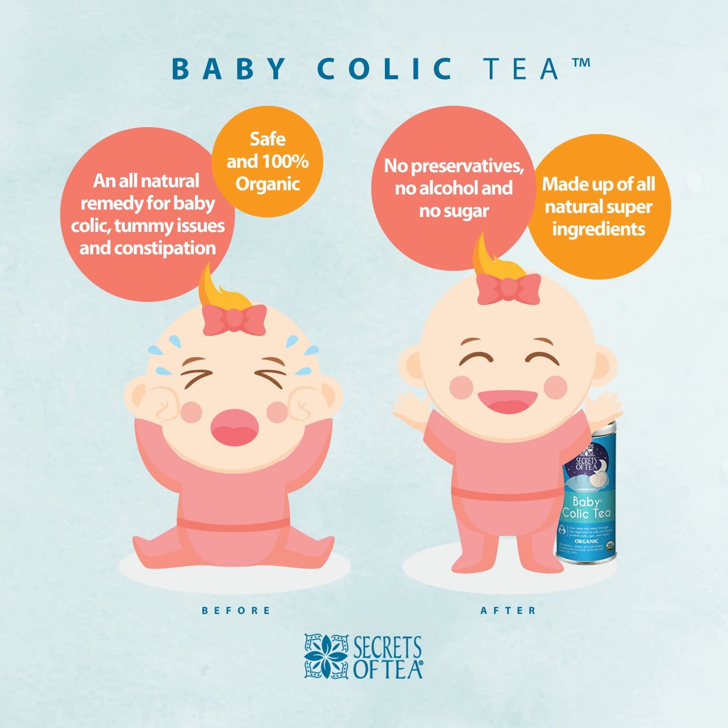 🌿 Baby Colic Tea – Gentle Colic & Gas Relief for Little Tummies