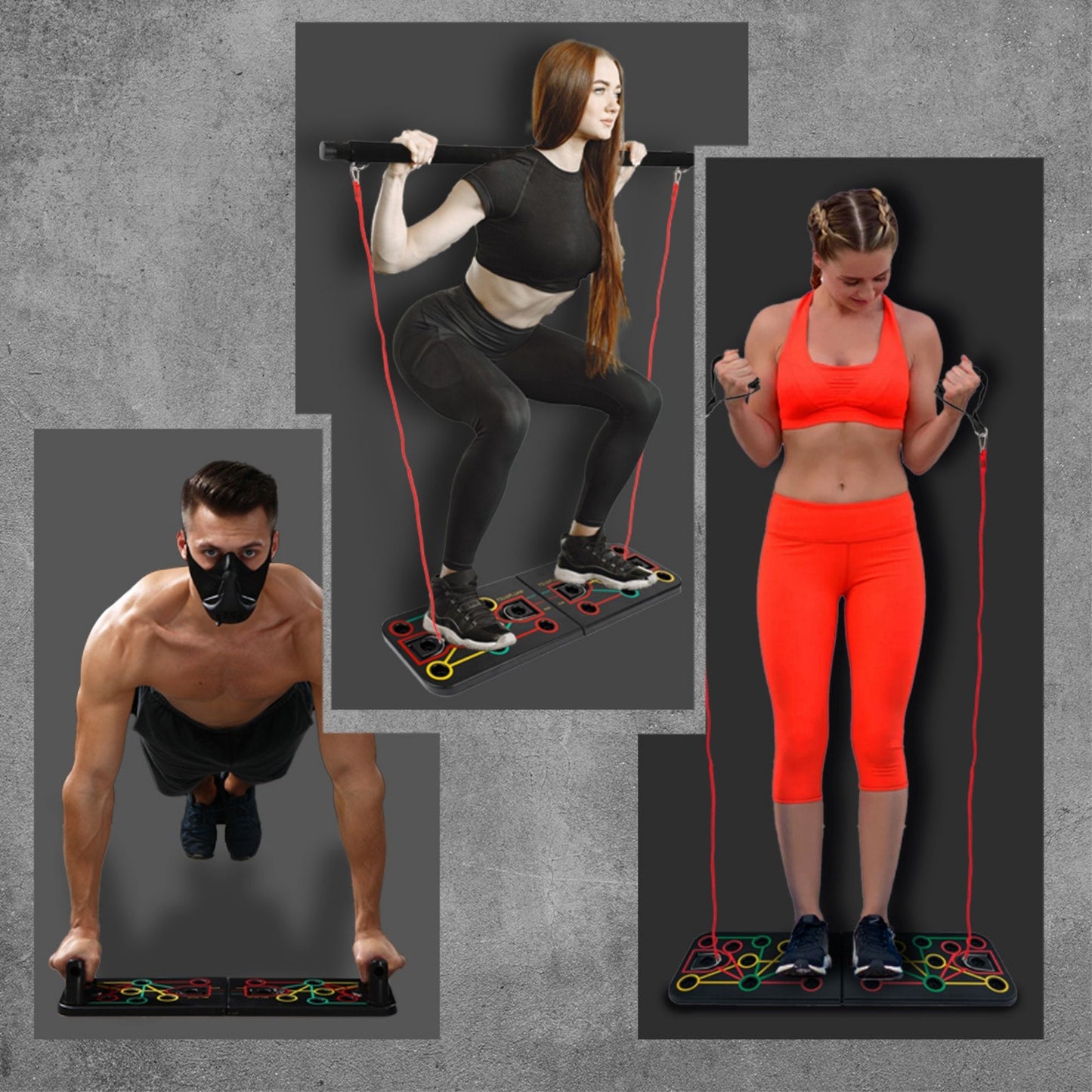 Push Up Board System Fitness Workout Trainer 9 in 1 Exerciser