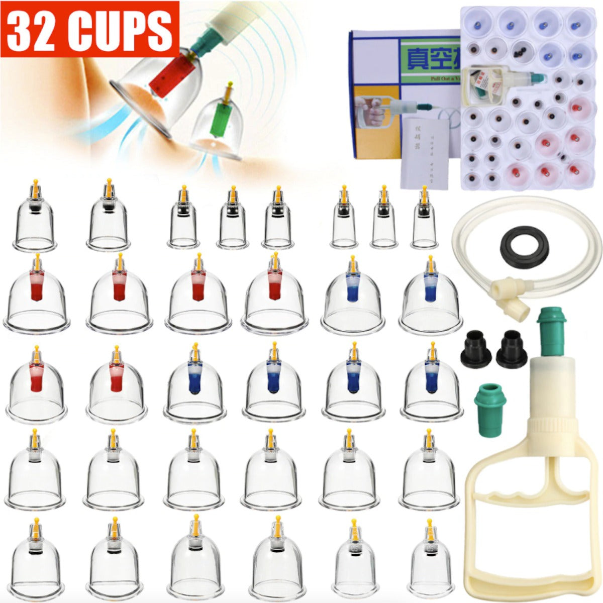 Premium Massage Cupping Therapy Set 32 PCS