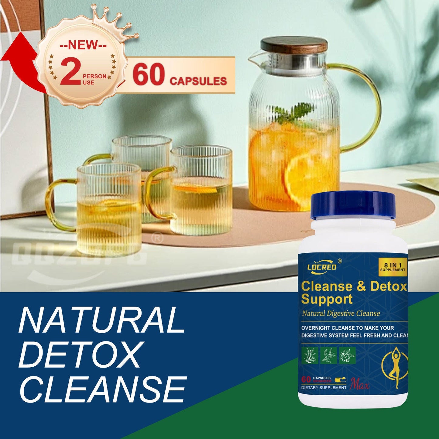 Cleanse & Detox Capsule With Senna Leaf Supports Digestive Health 60